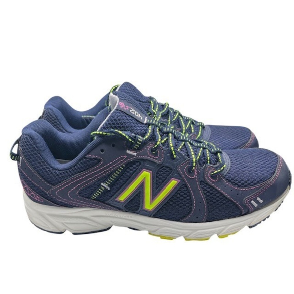 New Balance Womens SZ 10B 402 Running Shoes Navy Blue/Lime Green/Pink‎ -1100